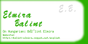 elmira balint business card